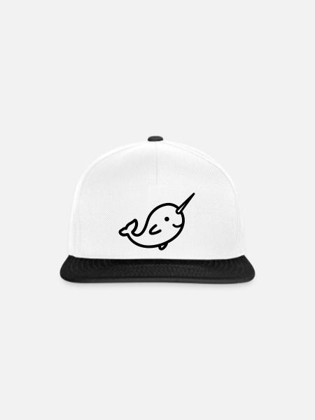 Narwal - Snapback Cap - Weiß/Schwarz