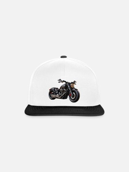 Schwarzer Custom Cruiser - Snapback Cap - Weiß/Schwarz