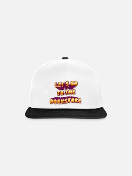 lets_go_to_the_bookstore - Snapback Cap - Weiß/Schwarz