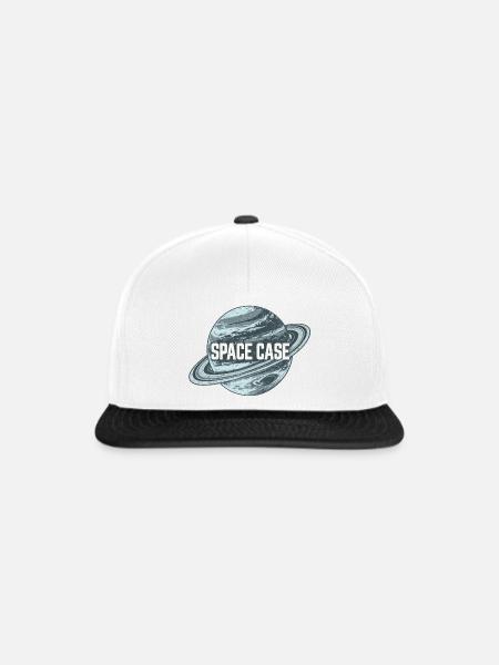 Space Case Planetenkreis Retro-Logo - Snapback Cap - Weiß/Schwarz