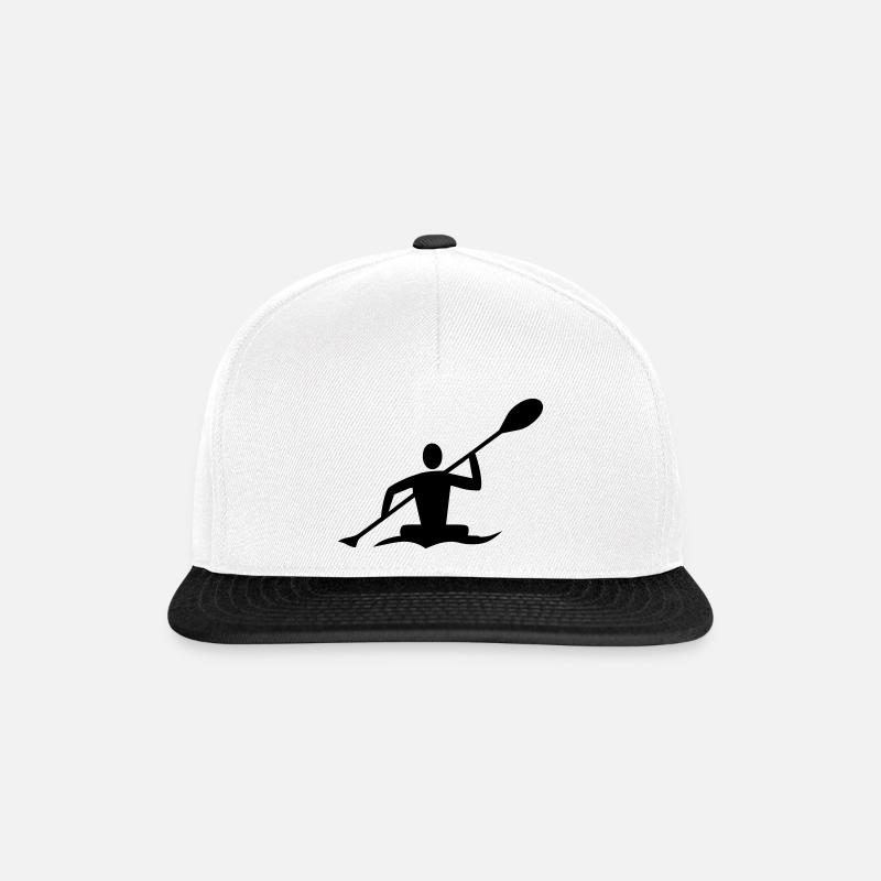 Kanufahrer - Snapback Cap - Weiß/Schwarz