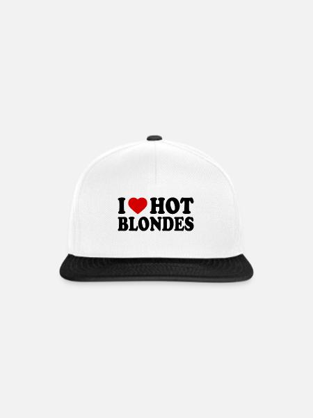 I love hot blondes - Snapback Cap - Weiß/Schwarz