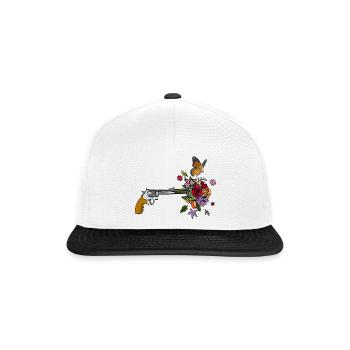 Die Pistole des Friedens - Snapback Cap - Weiß/Schwarz - Vorne