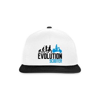 motor evolution elektroroller clipart elek - Snapback Cap - Weiß/Schwarz - Vorne