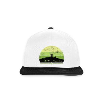 Harz Style - Harz Mountains - Wir lieben den Harz - Snapback Cap - Weiß/Schwarz - Vorne