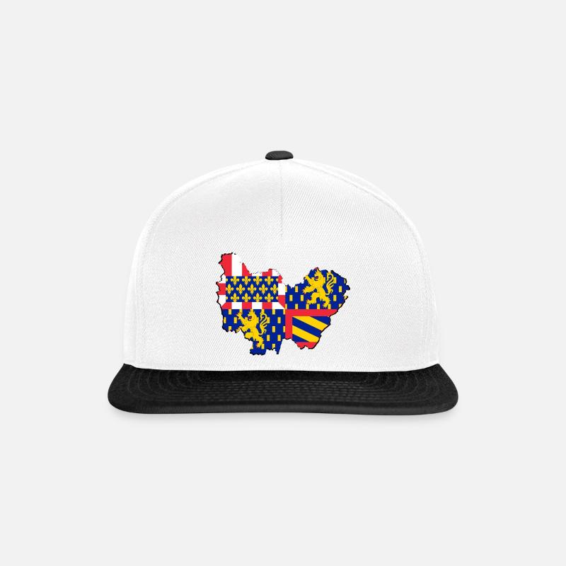 bourgogne franche comté - Casquette snapback - blanc/noir