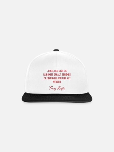 Zitieren Geschenk Franz Kafka Schriftsteller - Snapback Cap - Weiß/Schwarz
