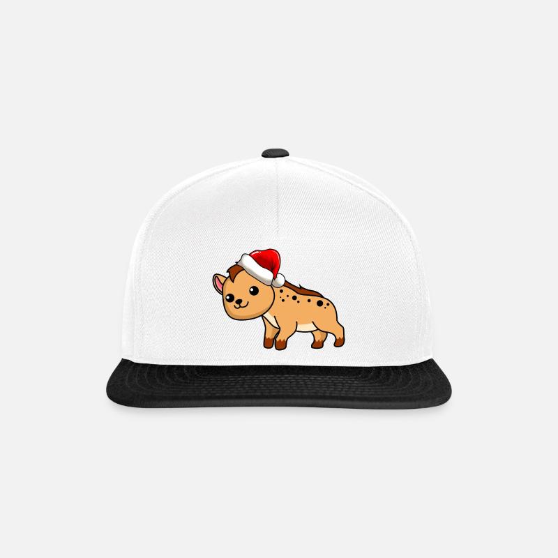 Hyäne Comic Weihnachten - Snapback Cap - Weiß/Schwarz