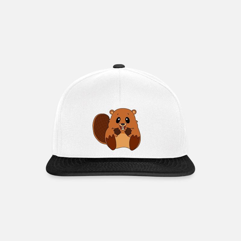 Biber - Snapback Cap - Weiß/Schwarz