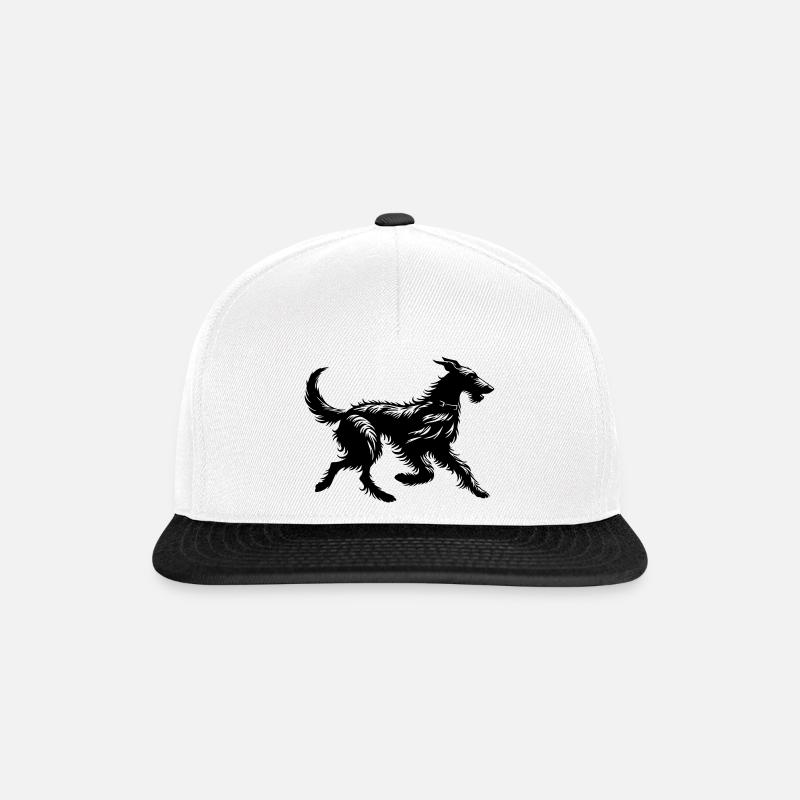 Scottish Deerhound - Snapback Cap - white/black
