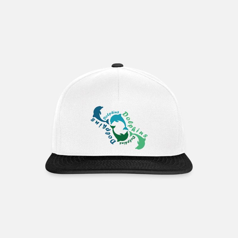 Delfin - Snapback Cap - Weiß/Schwarz