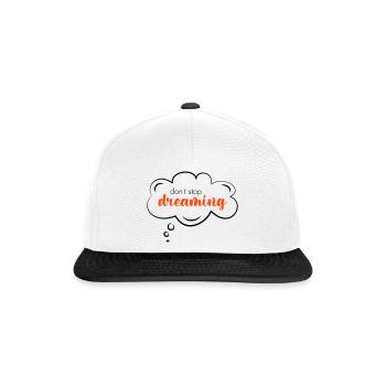 don't stop dreaming zweifarbig - Snapback Cap - Weiß/Schwarz - Vorne