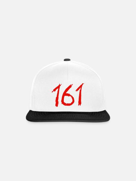 161 Handbrush Ziffern AfA - Snapback Cap - Weiß/Schwarz