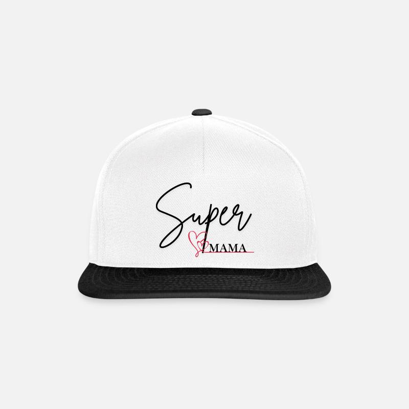 Super Mama - Snapback Cap - white/black