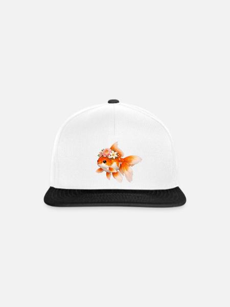 Goldfisch - Snapback Cap - Weiß/Schwarz