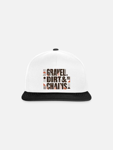 Gravel Dirt Chains - Snapback Cap - Weiß/Schwarz