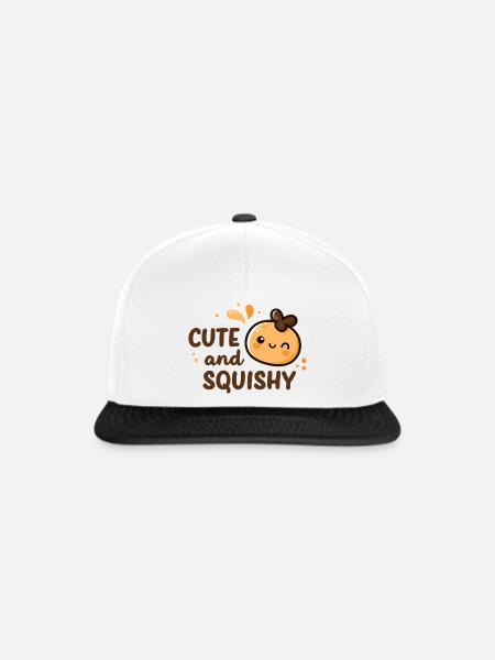 Cute and Squishy - Snapback Cap - Weiß/Schwarz