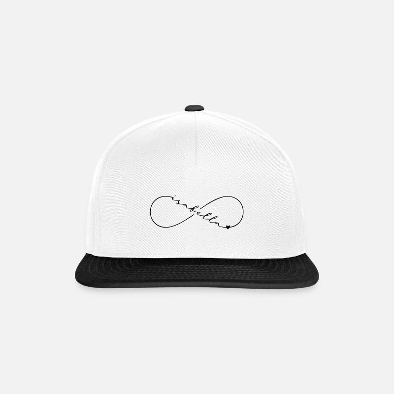 Isabella Name Infinity Symbol - Snapback Cap - white/black