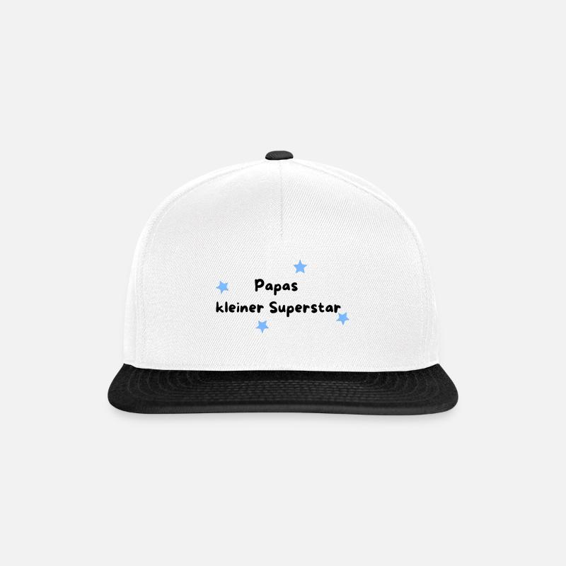 Papas kleiner Superstar - Snapback Cap - Weiß/Schwarz