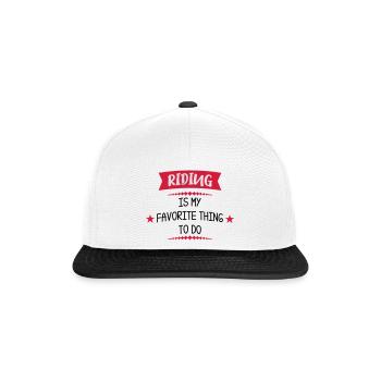 équitation - Casquette snapback - blanc/noir - Devant