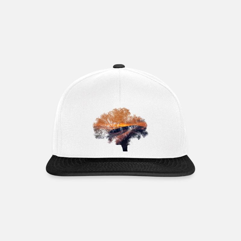 tree - Snapback Cap - white/black