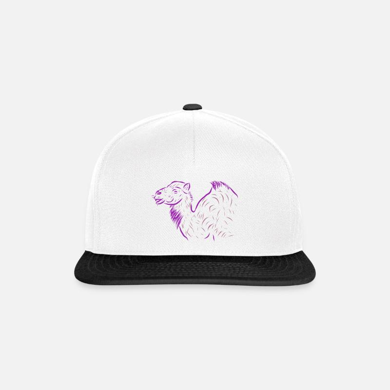 Kamel - Snapback Cap - Weiß/Schwarz