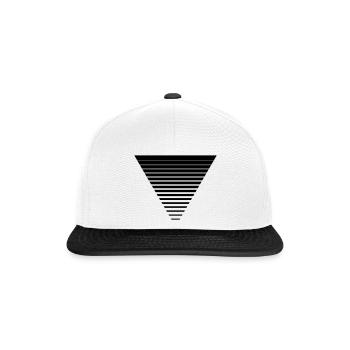 Triangle de lignes - Casquette snapback - blanc/noir - Devant