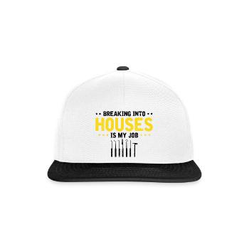 Burglar Locksmith Locking Technician Design - Snapback Cap - white/black - Front
