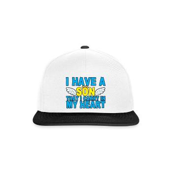 J’ai un fils que je porte dans mon cœur 4 - Casquette snapback - blanc/noir - Devant