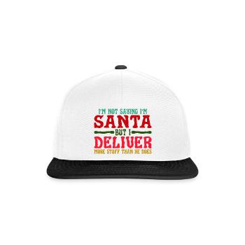 But I Deliver More Stuff Than He Does 3 - Snapback Cap - white/black - Front