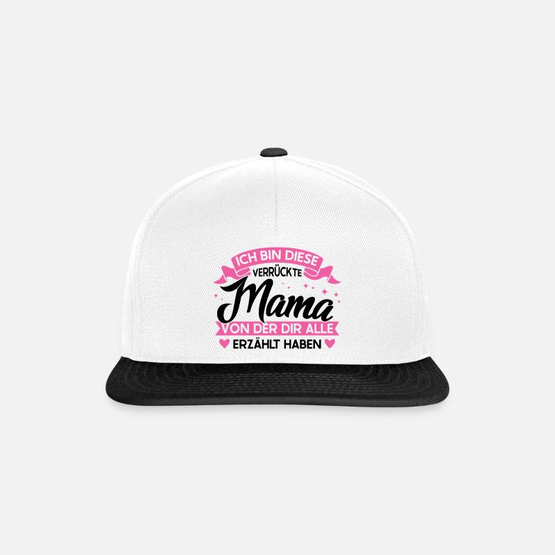 Mutter Familie Mutter Geschenk - Snapback Cap - Weiß/Schwarz
