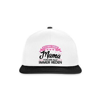 Mutter Familie Mütter Geschenk - Snapback Cap - Weiß/Schwarz - Vorne