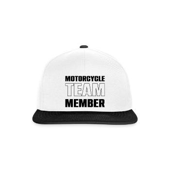 Motorcycle Team - Snapback Cap - white/black - Front