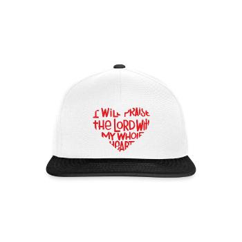 Von ganzem Herzen - Snapback Cap - Weiß/Schwarz - Vorne
