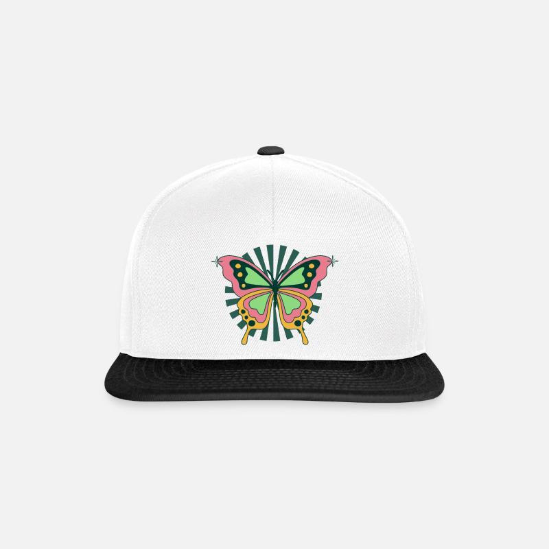 Butterfly - Snapback Cap - Weiß/Schwarz