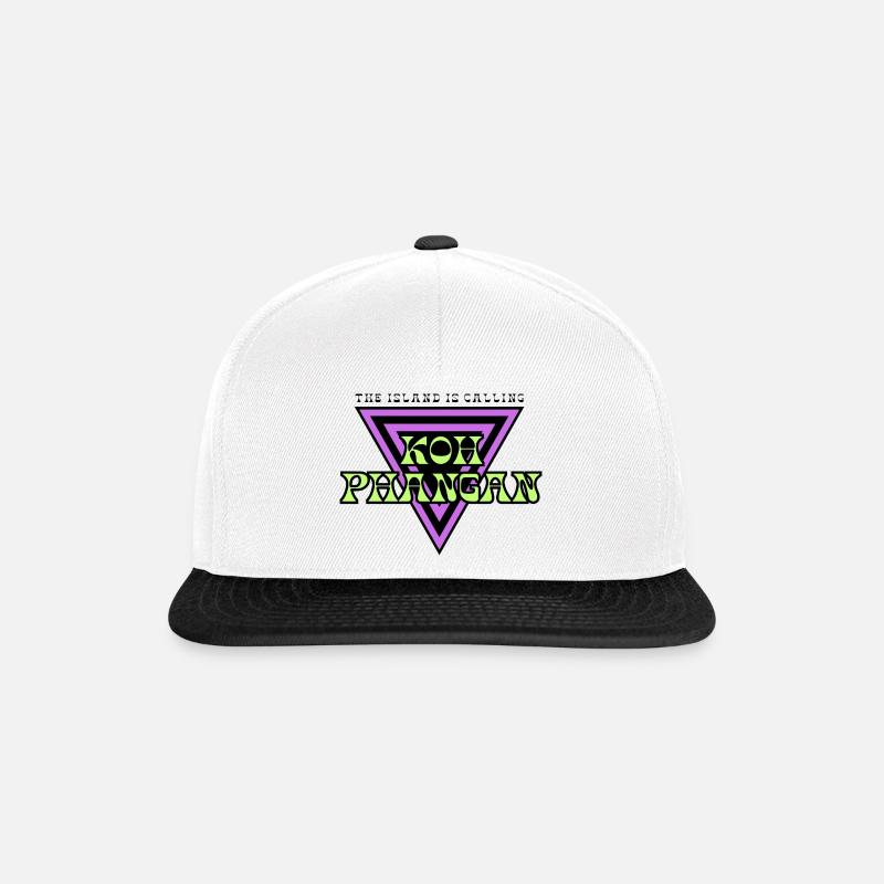 Koh Phangan Samui Thailand Full Moon Party Strand - Snapback Cap - Weiß/Schwarz