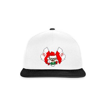 X mas Santa Claus with flag Poland - Snapback Cap - white/black - Front