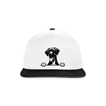 Dogue allemand - Casquette snapback - blanc/noir - Devant