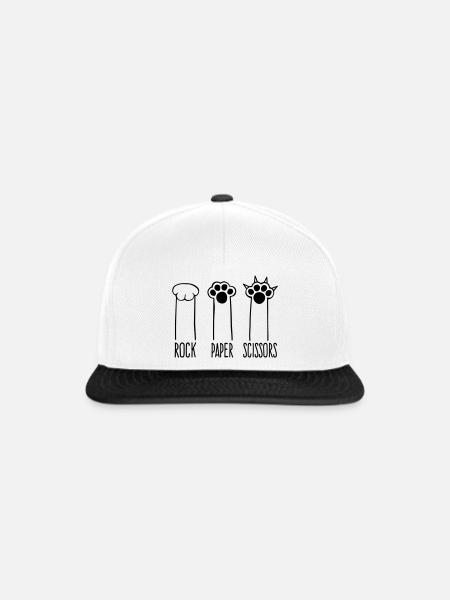 Rock Paper Scissors - Snapback Cap - Weiß/Schwarz