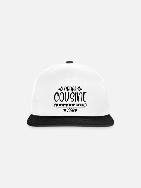 Große Cousine 2026 loading - Snapback Cap - Weiß/Schwarz