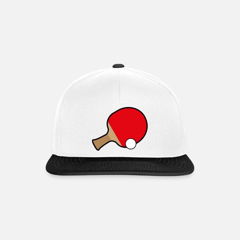 Table Tennis Illustration - Snapback Cap - white/black