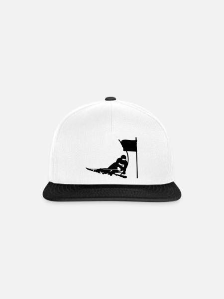 Ski - Snapback Cap - Weiß/Schwarz