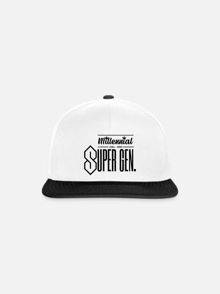 Millennial (Gen. Y) - Super Generation - Snapback Cap - Weiß/Schwarz