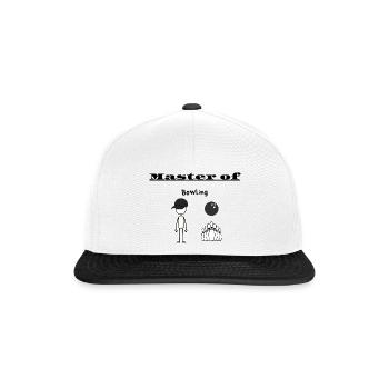 Master of Bowling - Snapback Cap - white/black - Front