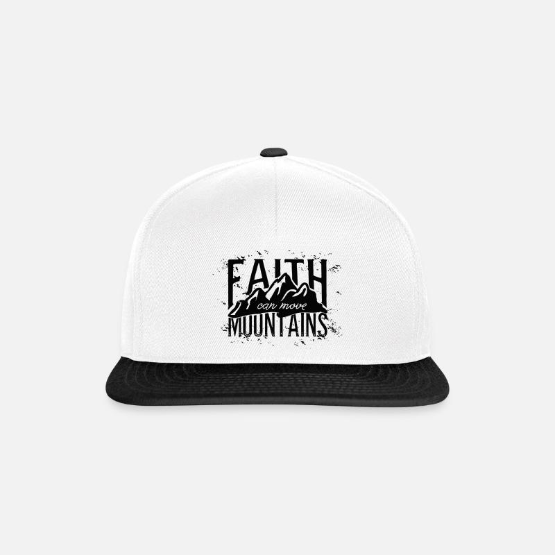 La foi peut déplacer des montagnes - Casquette snapback - blanc/noir