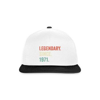legendary since 1971 - Snapback Cap - white/black - Front
