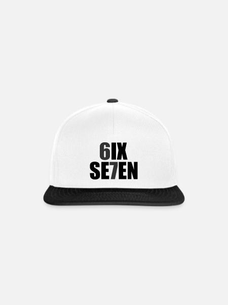 Six Seven - 67 - Meme - Basketball - 6-7 - Snapback Cap - Weiß/Schwarz