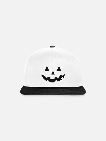 Pumkin-Gesicht - Snapback Cap - Weiß/Schwarz