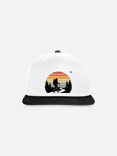 Sonnenuntergang Wanderer Pfad - Snapback Cap - Weiß/Schwarz