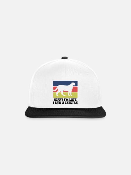 Sorry I’m Late – Gepard - Snapback Cap - Weiß/Schwarz